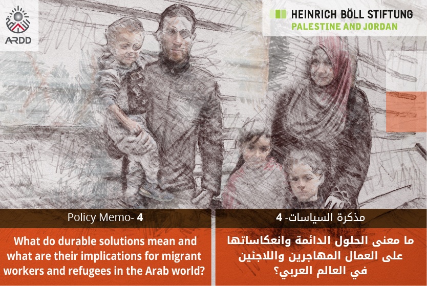 What do durable solutions mean and what are their implications for migrant workers and refugees in the Arab world?  MEMO 4/4