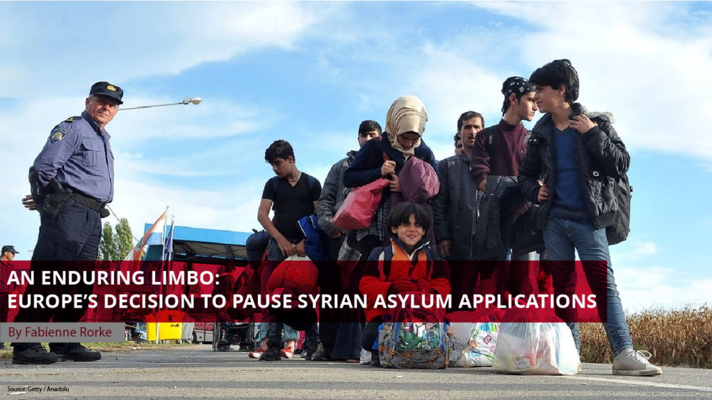 An Enduring Limbo: Europe’s Decision to Pause Syrian Asylum Applications
